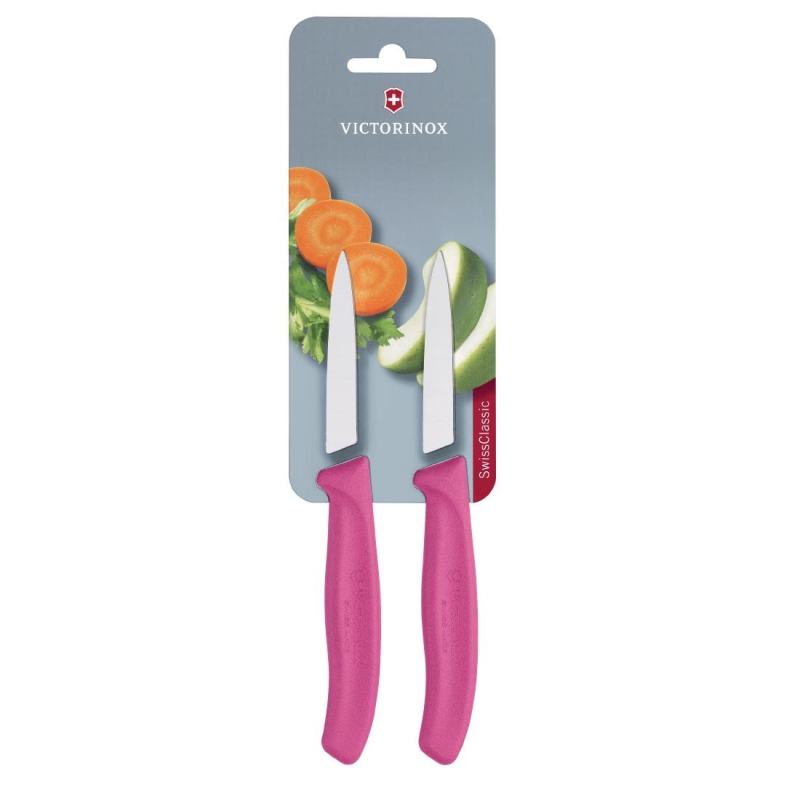 Victorinox Officemes met spitse punt 8 cm roze (2 stuks) Victorinox Officemes met spitse punt 8 cm roze (2 stuks)
