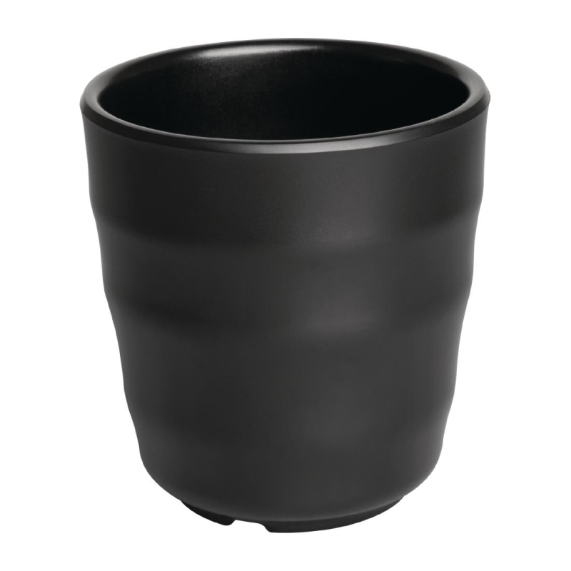 Kristallon Fusion melamine theebekers zwart 20cl (6 stuks) Kristallon Fusion melamine theebekers zwart 20cl (6 stuks)