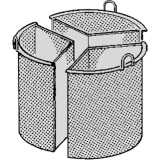 Mand 3 Sectoren, 100 Liter
