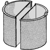 Mand 2 Sectoren, 150 Liter