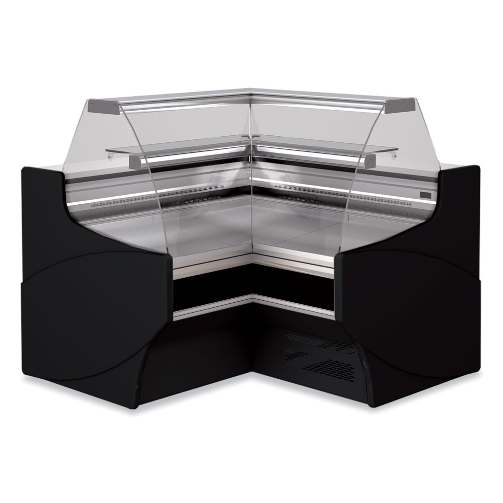 Gesloten hoek 90°, geventileerd, patisserie glas – ZWART Gesloten hoek 90°, geventileerd, patisserie glas – ZWART