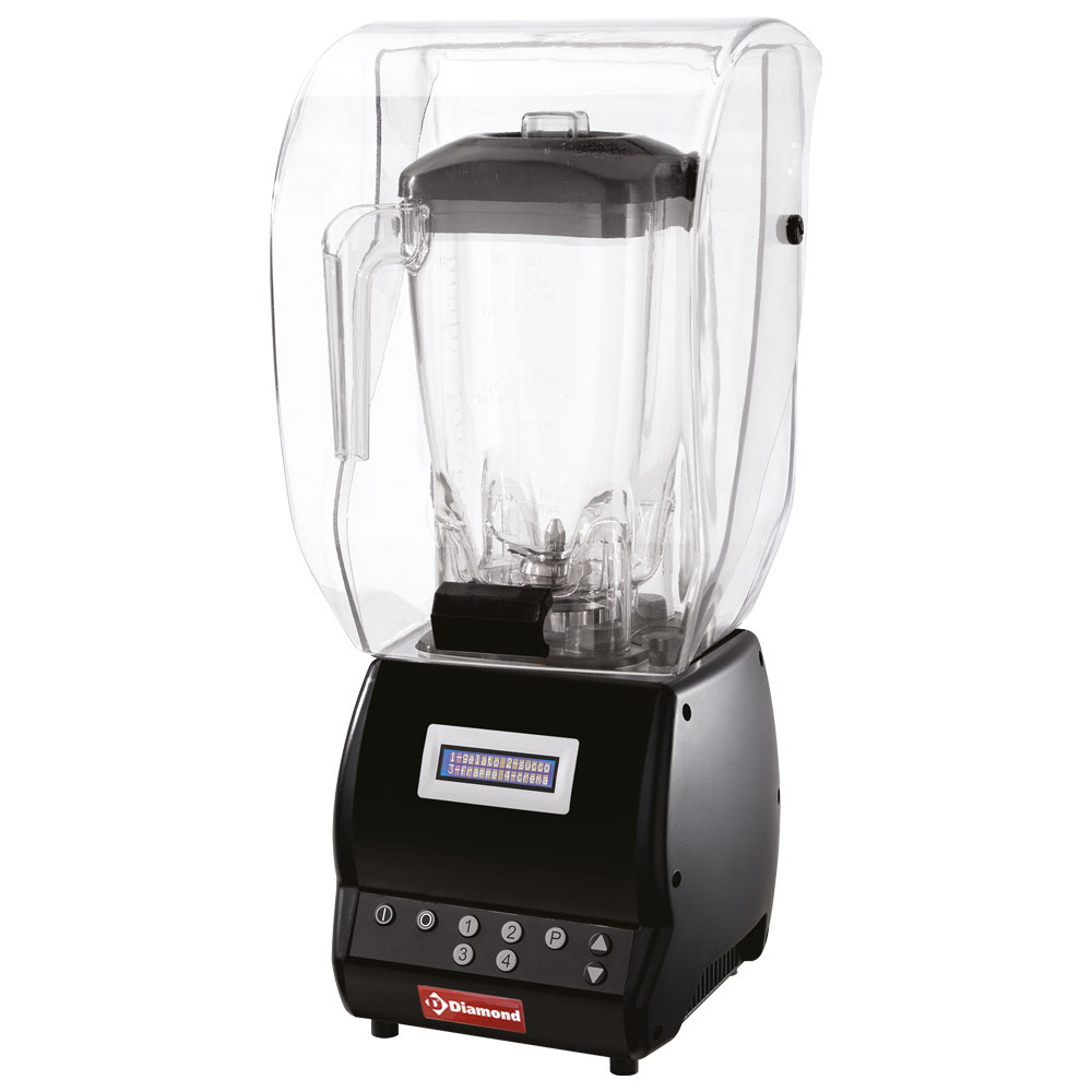 Professionele mixer met klok, vierkant glas 2 liters, snelheidsregelaar, programmeerbaar Professionele mixer met klok, vierkant glas 2 liters, snelheidsregelaar, programmeerbaar