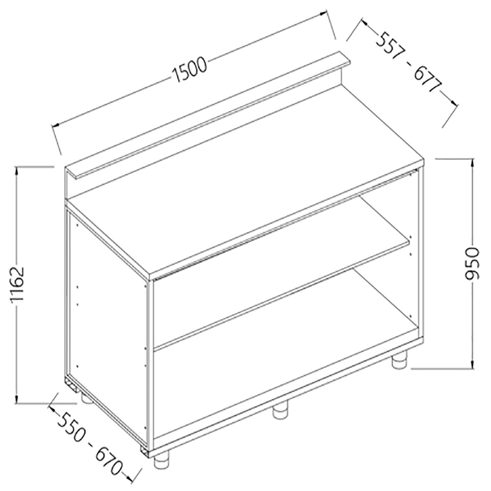 Neutrale bar-toonbanken met voorziening voor een dienst tablet Neutrale bar-toonbanken met voorziening voor een dienst tablet