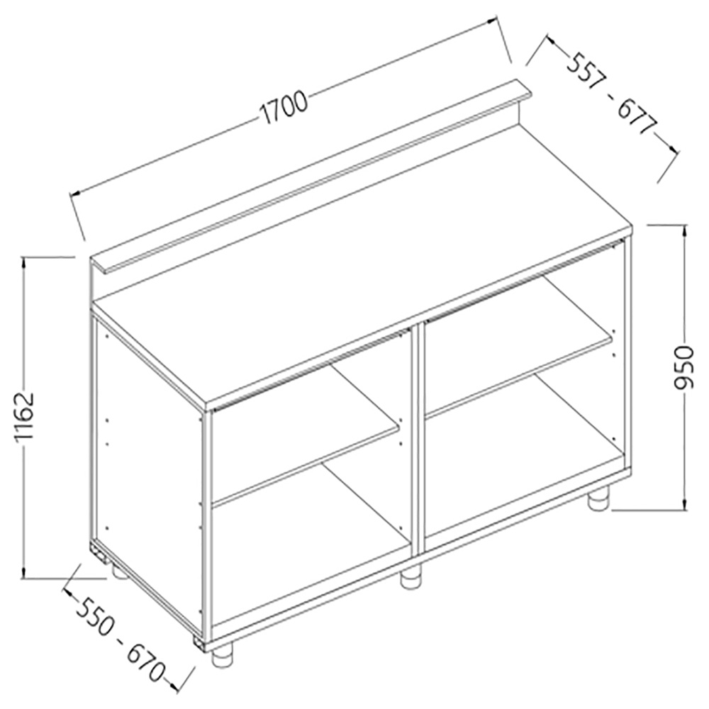 Neutrale bar-toonbanken met voorziening voor een dienst tablet Neutrale bar-toonbanken met voorziening voor een dienst tablet