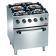 Gasfornuis 4 branders, op gasoven GN 2/1 Gasfornuis 4 branders, op gasoven GN 2/1