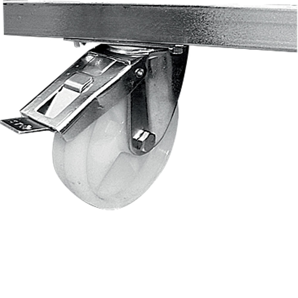 Optie: Structuur op 6 wielen, waarvan 2 met rem Optie: Structuur op 6 wielen, waarvan 2 met rem