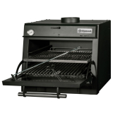 Houtskooloven-bbq, GN 1/1 (60 Kg/h)/zwart