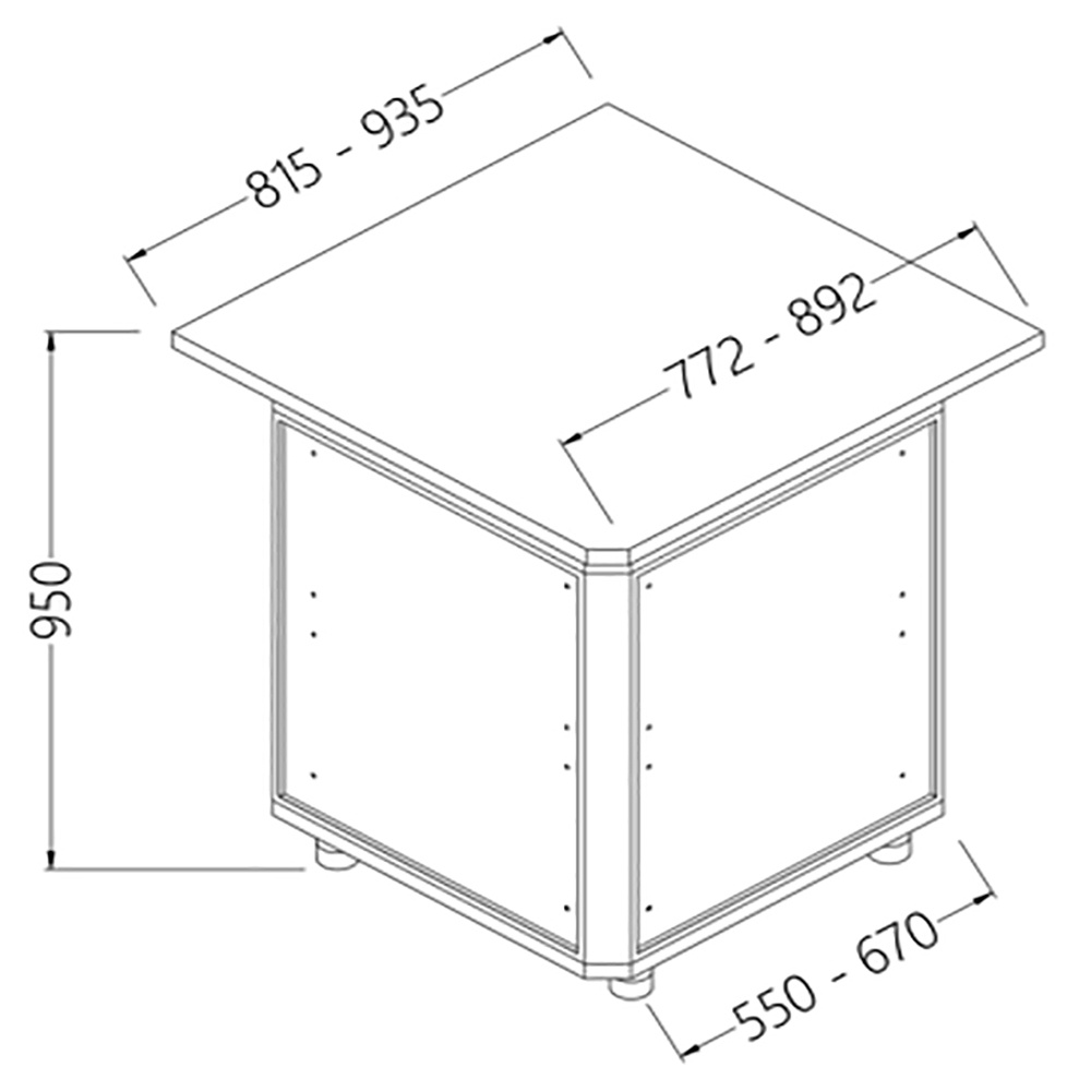 Neutrale bar toonbanken_kassa gedeelte 90° (gesloten) Neutrale bar toonbanken_kassa gedeelte 90° (gesloten)