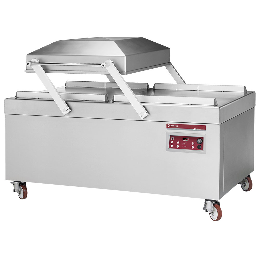 Vaccum machine, dubbele kamer 840x830xh250 mm. - 250 m3/u Vaccum machine, dubbele kamer 840x830xh250 mm. - 250 m3/u