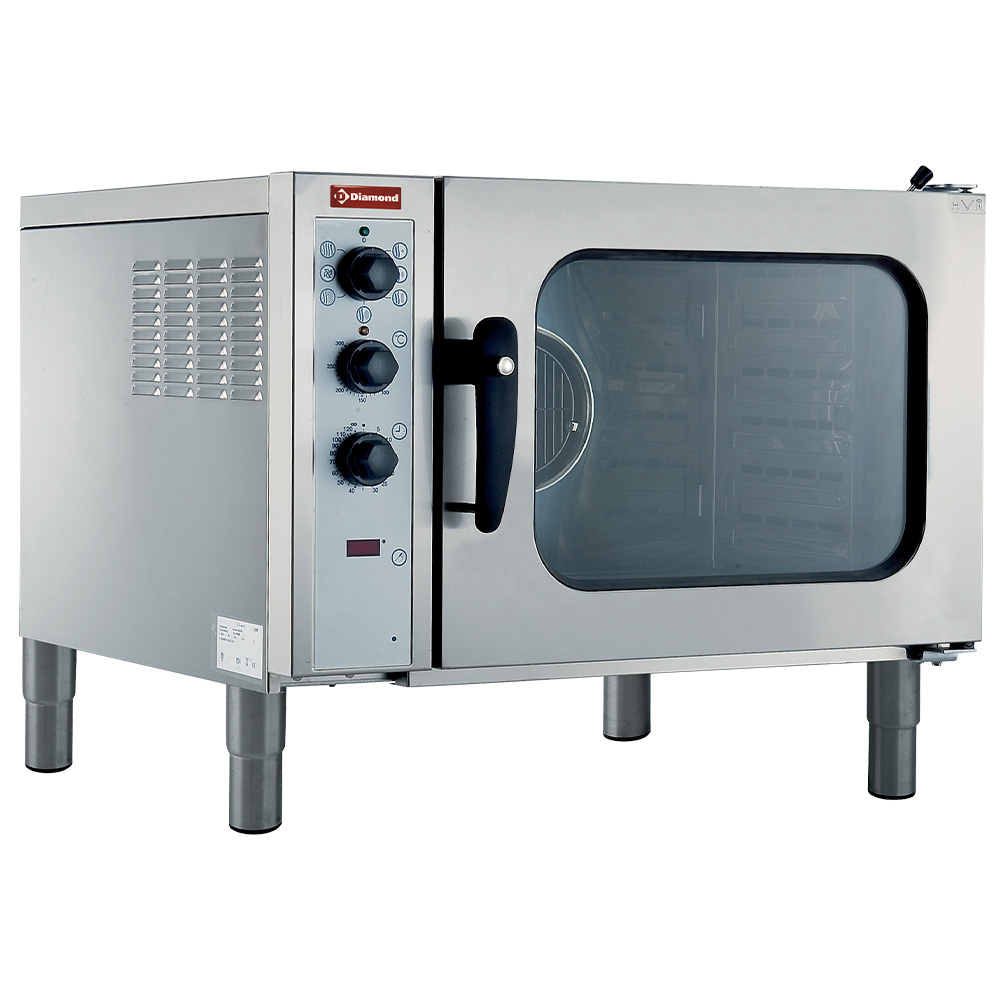 Elektrische convectie oven 6x GN 1/1, automatische luchtbevochtiger Elektrische convectie oven 6x GN 1/1, automatische luchtbevochtiger