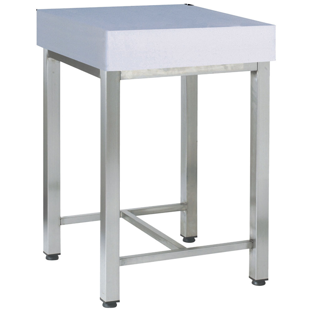 Hakblok op poten in polyethyleen, 500x500 mm Hakblok op poten in polyethyleen, 500x500 mm