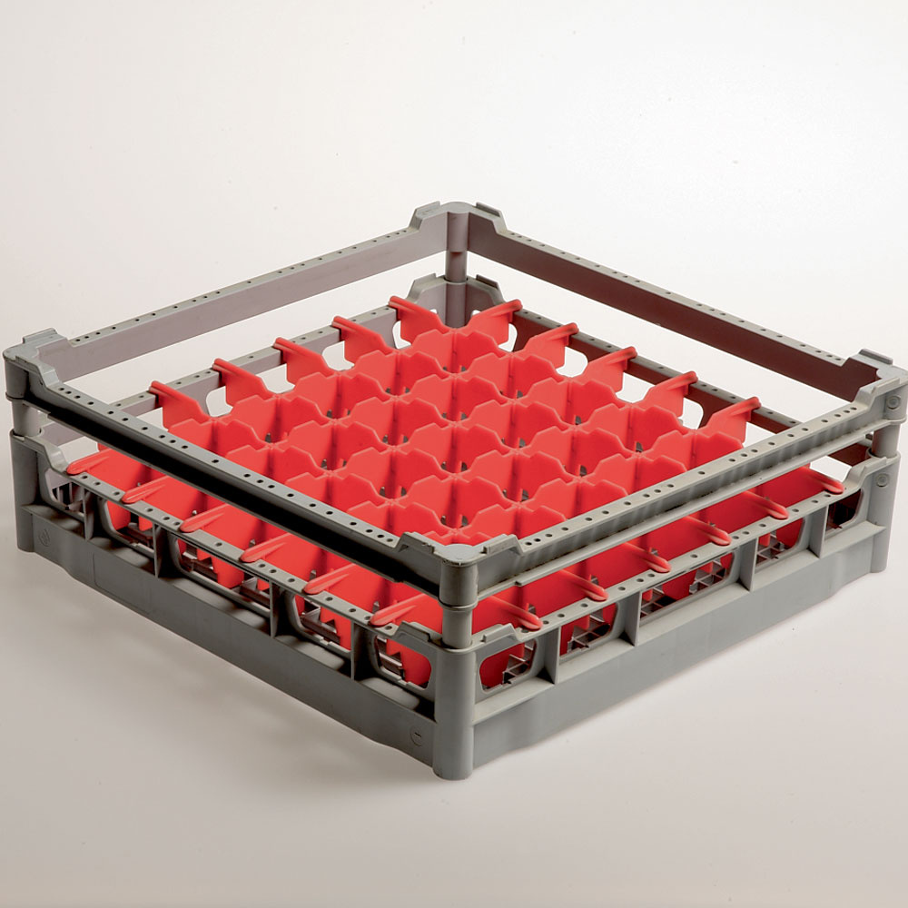 Mand 49 glazen Ø 63 mm, h130 mm, Polyprop. Mand 49 glazen Ø 63 mm, h130 mm, Polyprop.