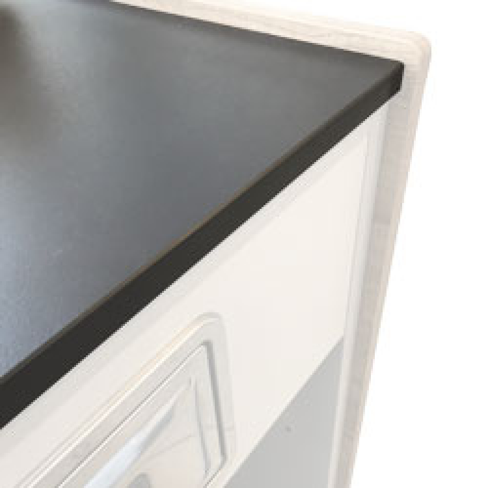 Optie: Top werkblad neutrale toonbank - kassa (20mm) in DEKTON DOMOS-ML Optie: Top werkblad neutrale toonbank - kassa (20mm) in DEKTON DOMOS-ML