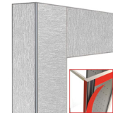 Deco Vitrine 216 Lt. Satijn Staal - Magnetisch