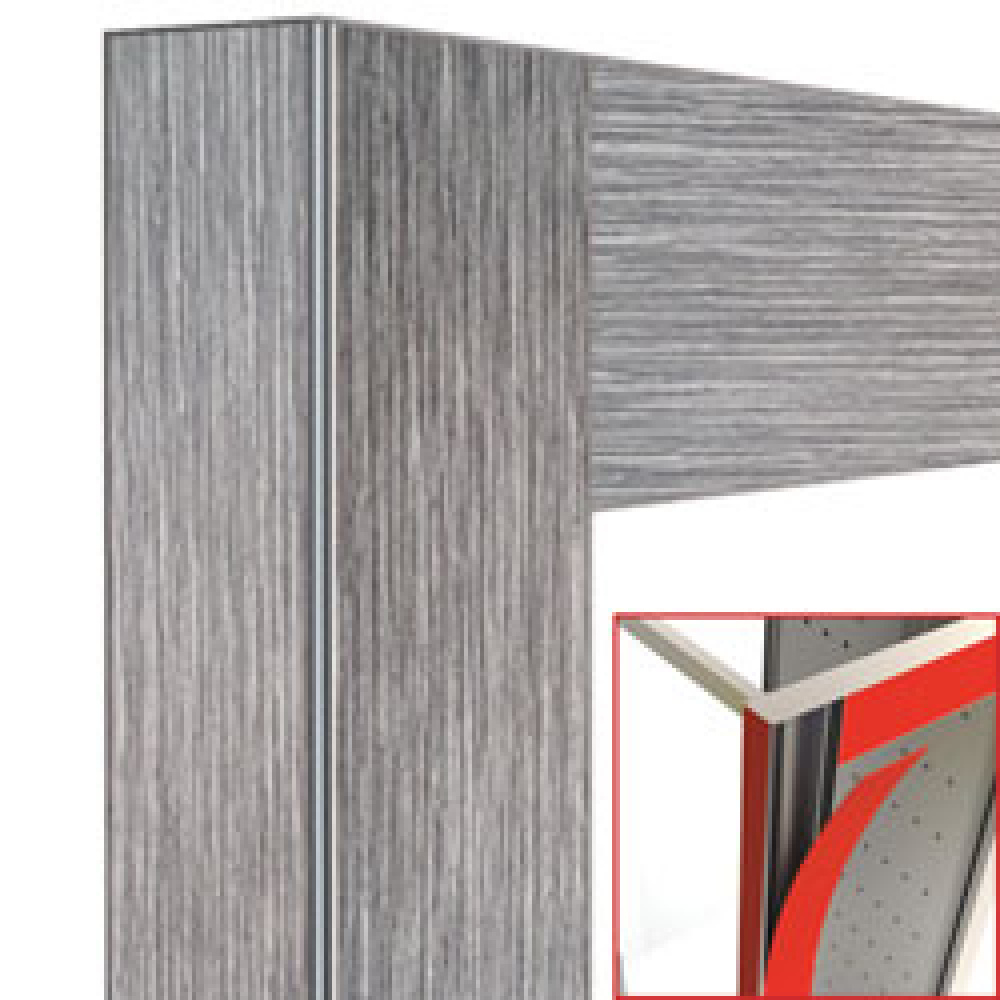 Deco vitrine 216Lt. Lariks ashen - magnetisch Deco vitrine 216Lt. Lariks ashen - magnetisch