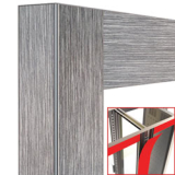 Deco Vitrine 530lt. Lariks Ashen - Magnetisch