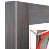 Deco Vitrine 530lt. Wenge Hout Loft - Magnetisch