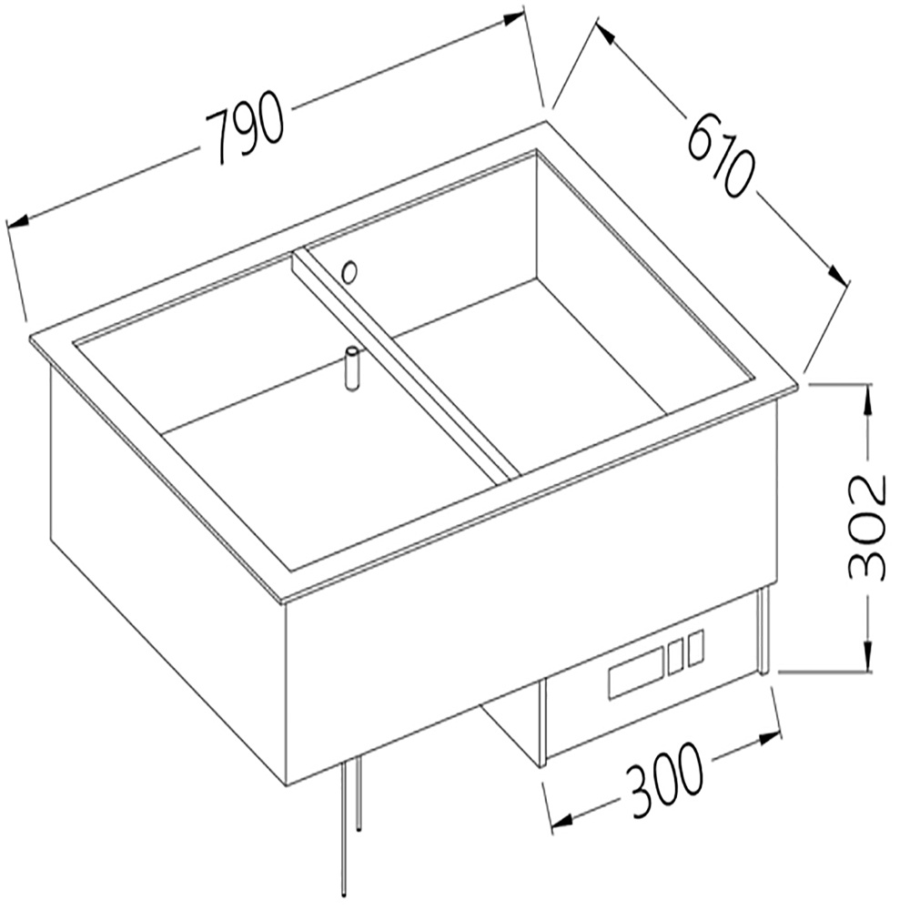 Bain-marie element 2 GN 1/1 Bain-marie element 2 GN 1/1