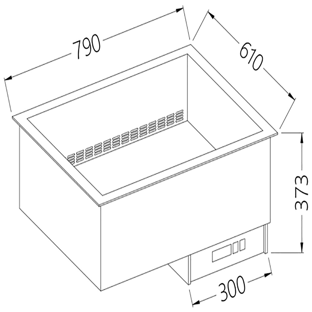 Bain-marie element 2 GN 1/1 - droog - geventileerd Bain-marie element 2 GN 1/1 - droog - geventileerd