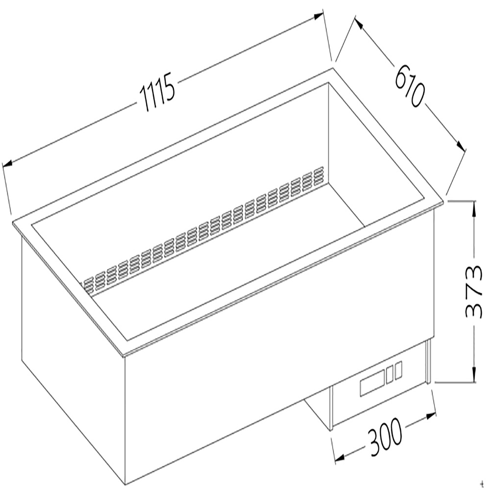 Bain-marie element 3 GN 1/1 - droog - geventileerd Bain-marie element 3 GN 1/1 - droog - geventileerd
