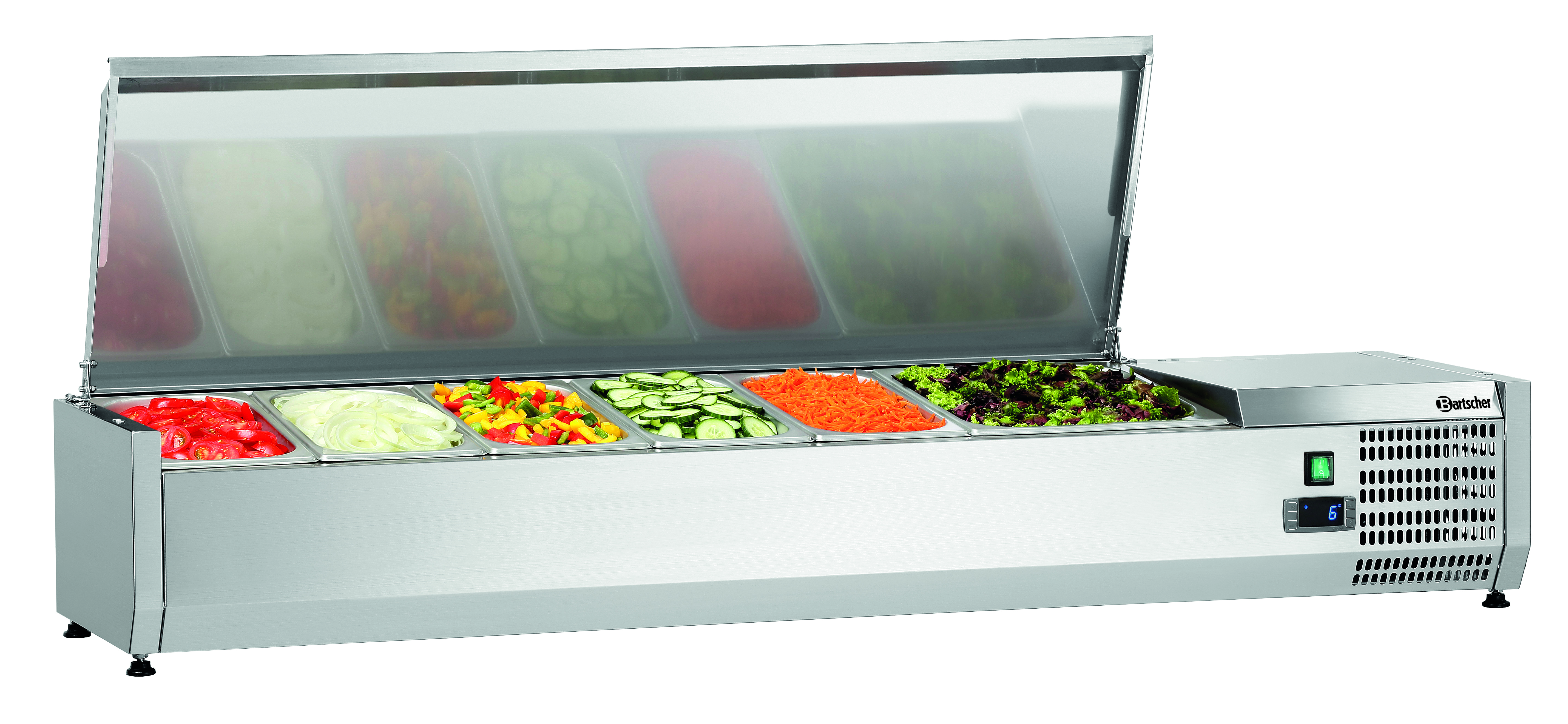 Koelopzetvitrine ED 5x1/3GN+1x1/2GN Koelopzetvitrine ED 5x1/3GN+1x1/2GN