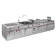 Elektrische bain-marie 4x GN 1/3, op kast - PASS-THROUGH Elektrische bain-marie 4x GN 1/3, op kast - PASS-THROUGH