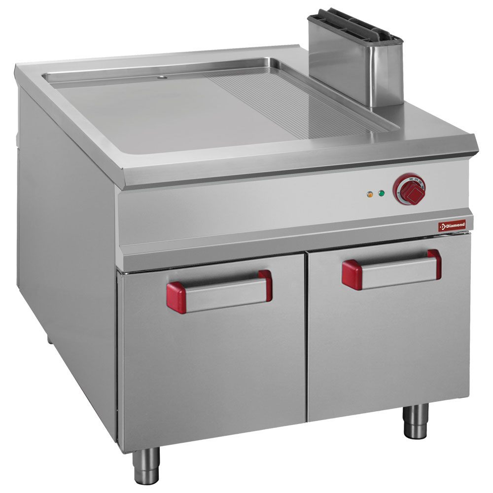 Elektrische bakplaat, 2/3 vlak, 1/3 geribd, op kast - PASS-THROUGH Elektrische bakplaat, 2/3 vlak, 1/3 geribd, op kast - PASS-THROUGH