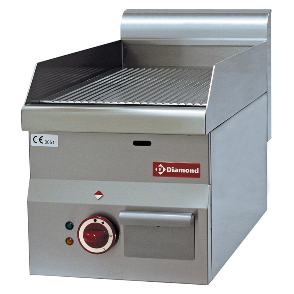 Elektrische braadplaat met geribde plaat -Top- Elektrische braadplaat met geribde plaat -Top-