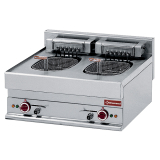 Elektrische Friteuse 2 Kuipen 10 Liter -top-