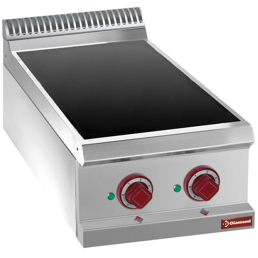 Elektrische vitrokeramische plaat met 2 warmte zones -Top- Elektrische vitrokeramische plaat met 2 warmte zones -Top-