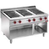 Elektrisch Fornuis Met 6 Kookplaten op Open Kast