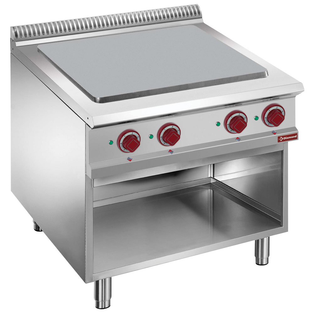 Elektrisch kookplaat met 4 verlaagde kookplaten op oven GN 2/1 Elektrisch kookplaat met 4 verlaagde kookplaten op oven GN 2/1