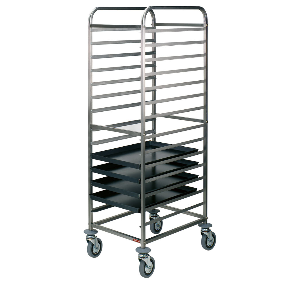 Silowagen, R.V.S. schalen, 14x 600x400 mm, 85 mm Silowagen, R.V.S. schalen, 14x 600x400 mm, 85 mm