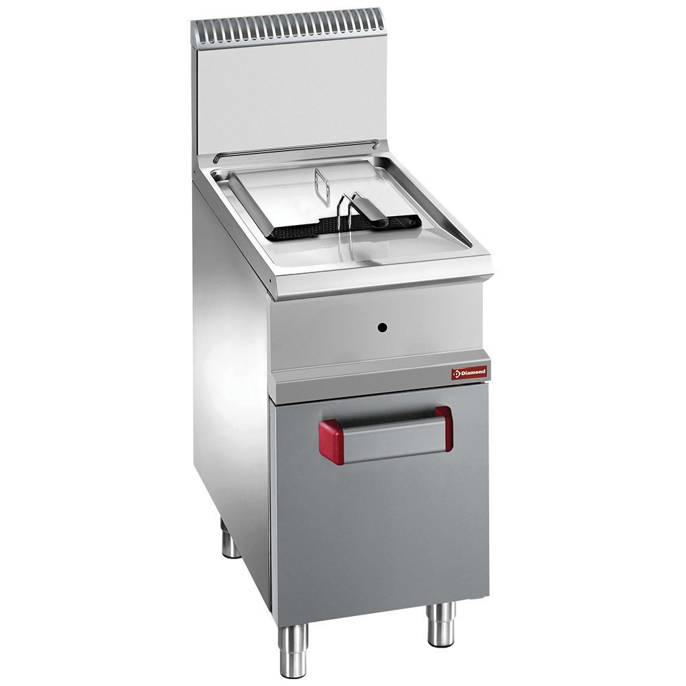 Gasfriteuse 1 kuip 14 liter op kast Gasfriteuse 1 kuip 14 liter op kast