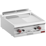 Braadplaat op gas, 1/2 ger. 1/2 vlak, hard verchroomde , mod. 1/1 -Top- Braadplaat op gas, 1/2 ger. 1/2 vlak, hard verchroomde , mod. 1/1 -Top-