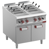 Pastakoker op gas, 2 kuipen, 40 liter, op gesloten kast (zonder manden) Pastakoker op gas, 2 kuipen, 40 liter, op gesloten kast (zonder manden)