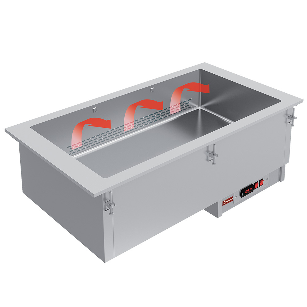 Bain-marie element 5x GN 1/1 - droog - geventileerd Bain-marie element 5x GN 1/1 - droog - geventileerd