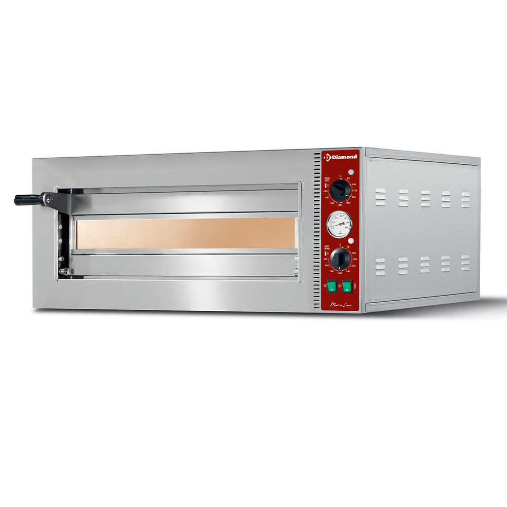 Elektrische pizza-oven Ø 420 mm, kamer 420x420xh140 mm Elektrische pizza-oven Ø 420 mm, kamer 420x420xh140 mm