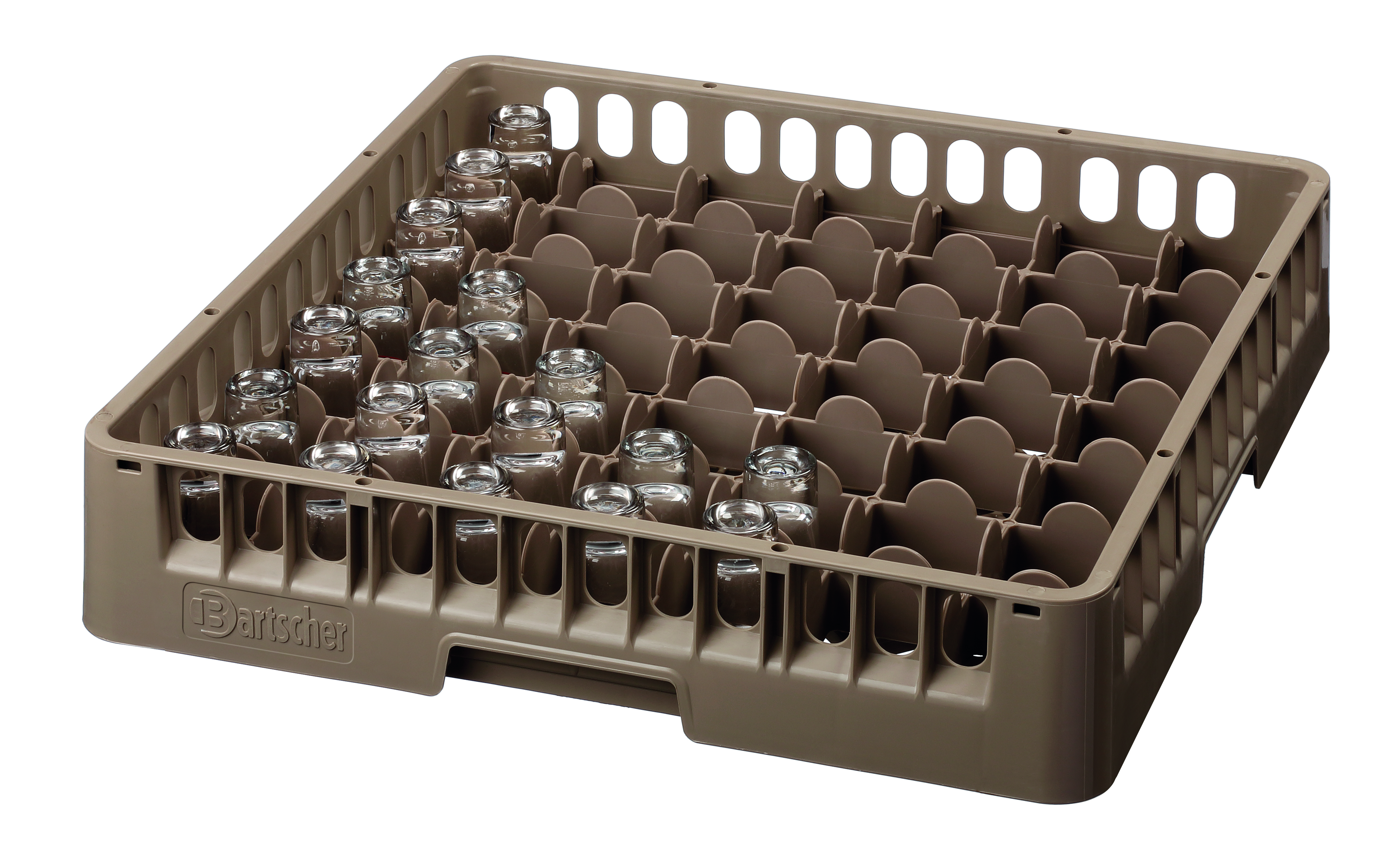 Glazenkorf, 49 vakken Glazenkorf, 49 vakken