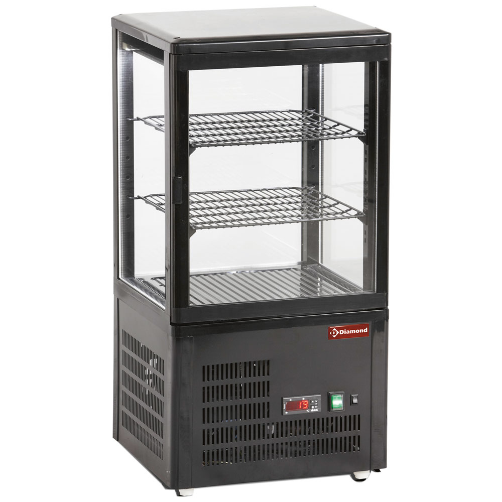 Opzetvitrine geventileerd, 4 zijden in glas, 3 niveaus Opzetvitrine geventileerd, 4 zijden in glas, 3 niveaus