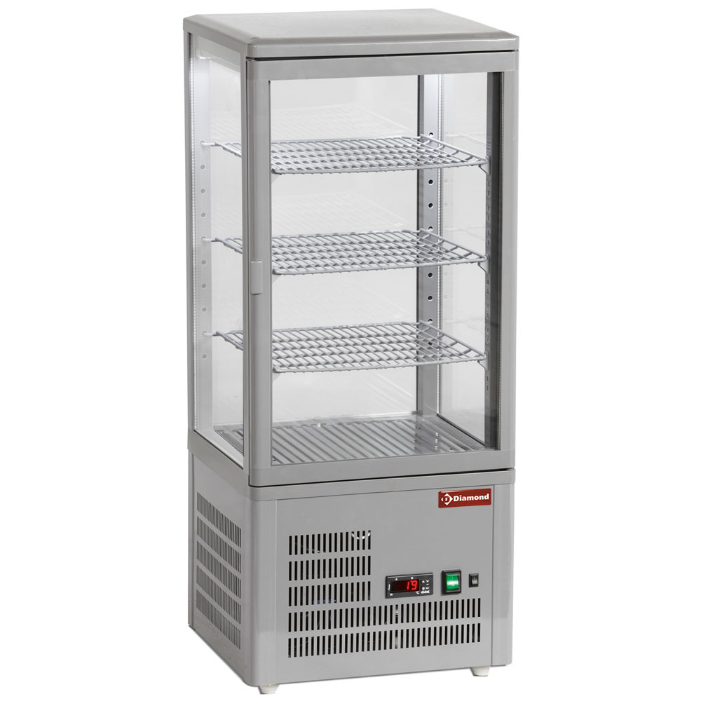 Vitrine tafelmodel geventileerd, 4 glazen zijden, 4 niveau Vitrine tafelmodel geventileerd, 4 glazen zijden, 4 niveau