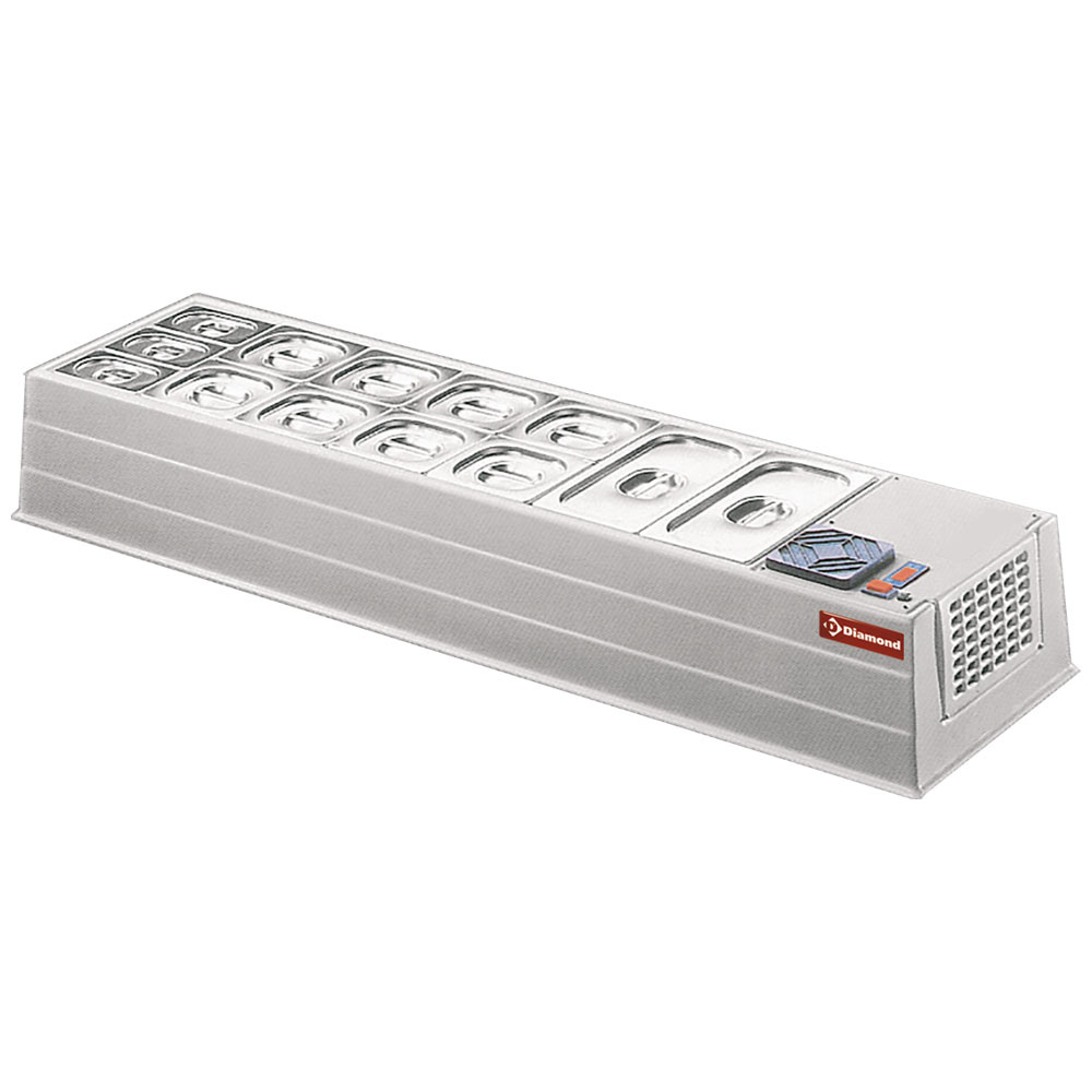 Gekoelde opzetstruktuur gastronorm 7 GN 1/3 h 150 mm Gekoelde opzetstruktuur gastronorm 7 GN 1/3 h 150 mm