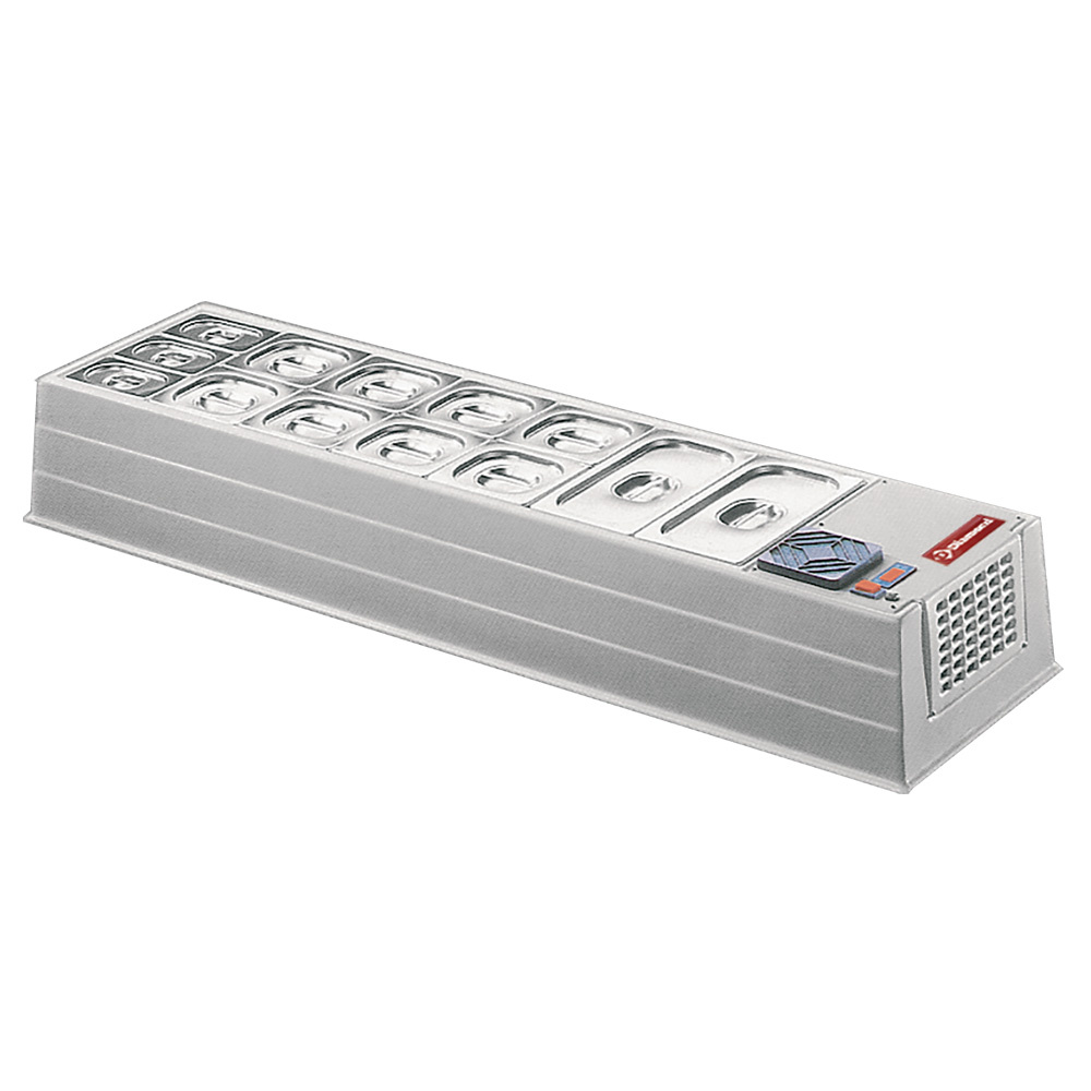 Gekoelde opzetstruktuur gastronorm 7 GN 1/3 h 150 mm Gekoelde opzetstruktuur gastronorm 7 GN 1/3 h 150 mm