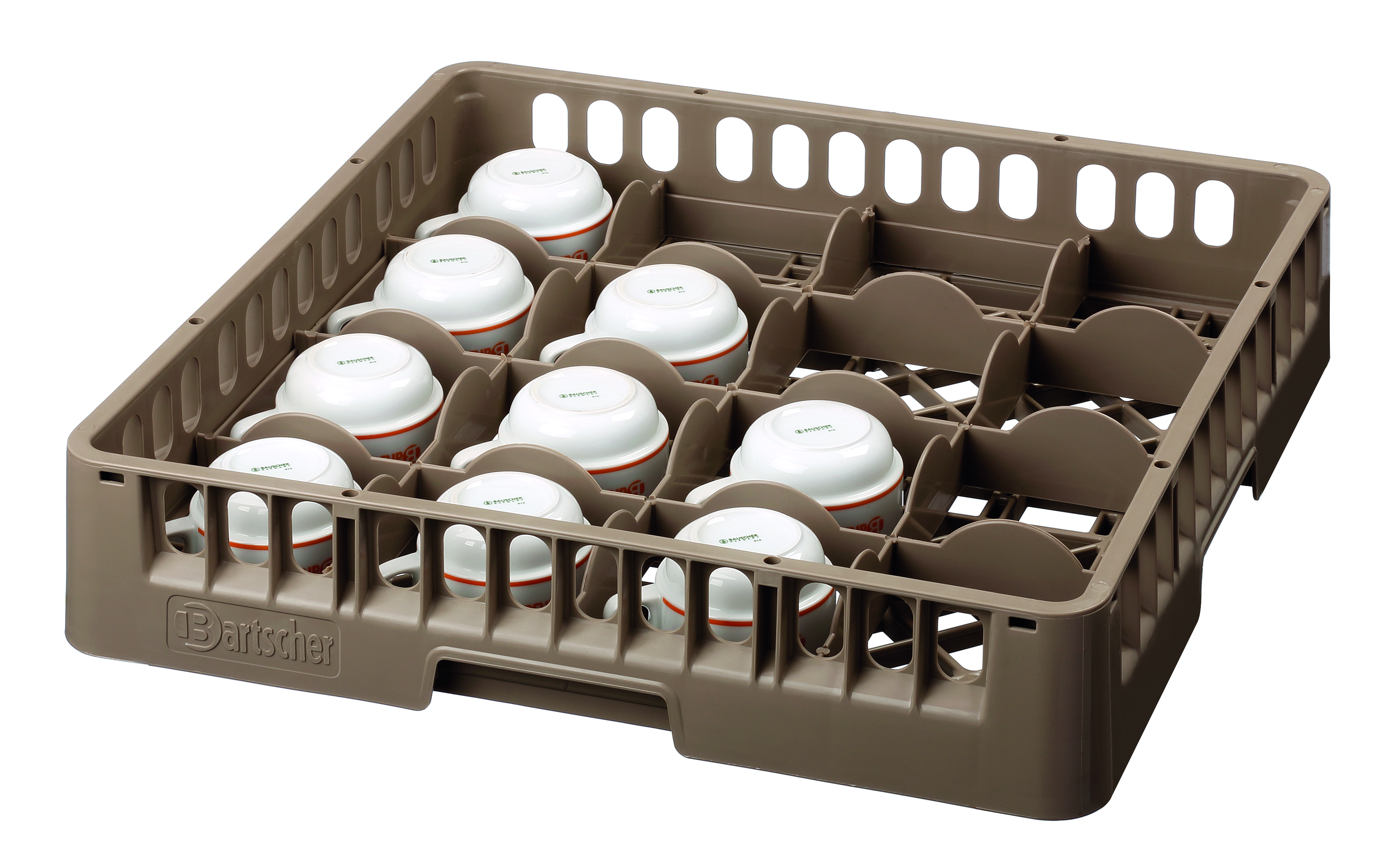 Glazenkorf, 16 vakken Glazenkorf, 16 vakken