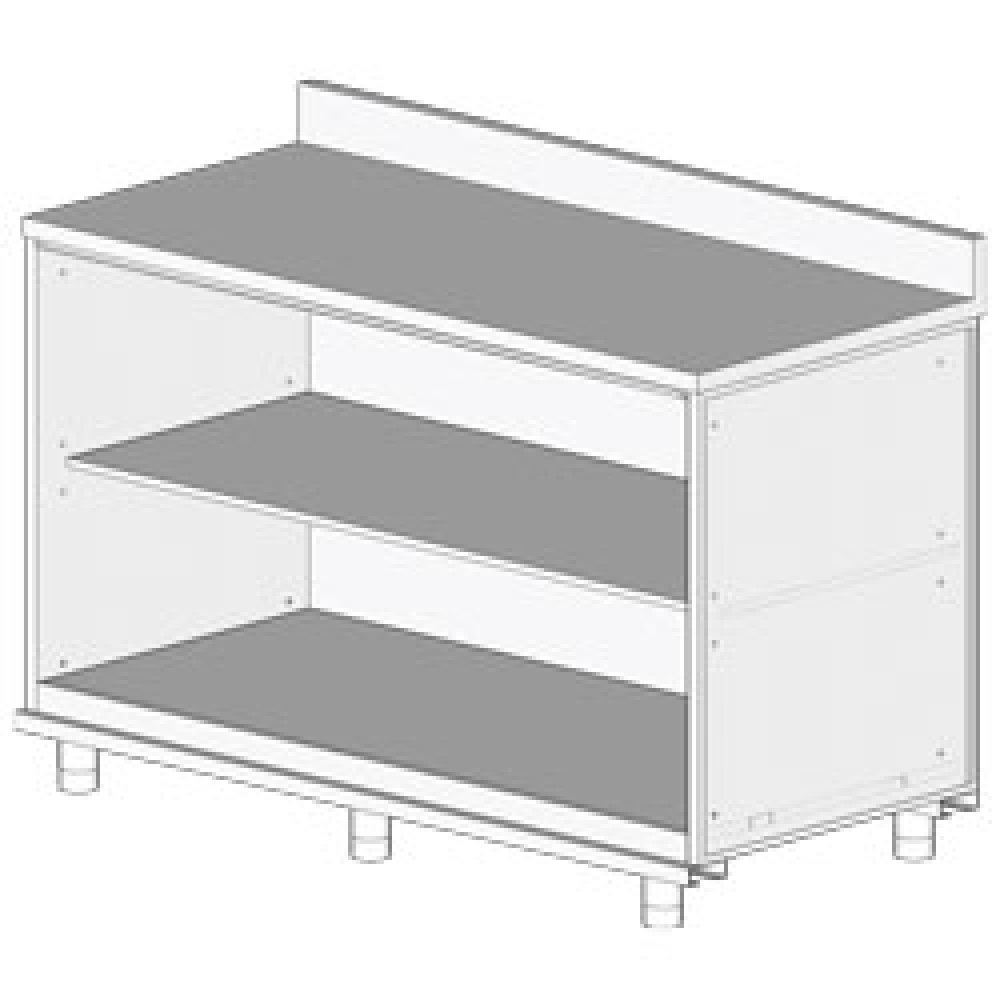 Neutraal achter meubel, opstaande boord Neutraal achter meubel, opstaande boord