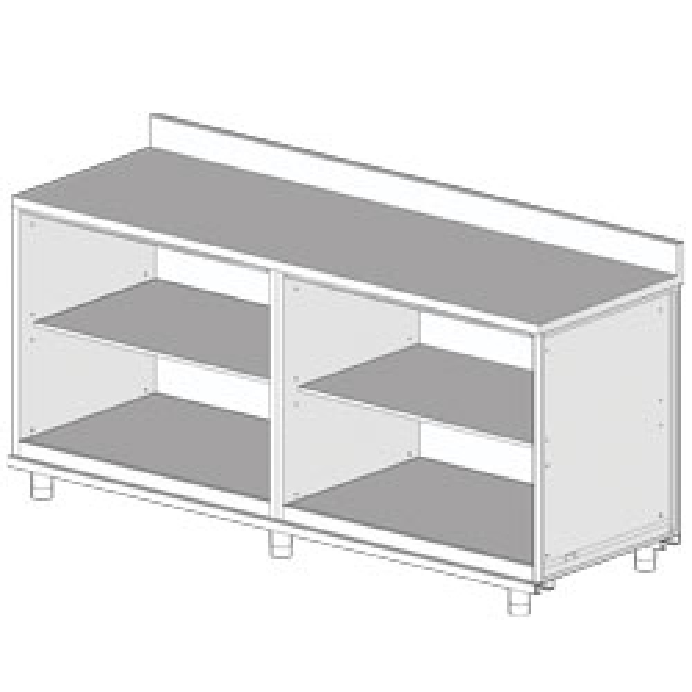 Neutraal achter meubel, opstaande boord Neutraal achter meubel, opstaande boord