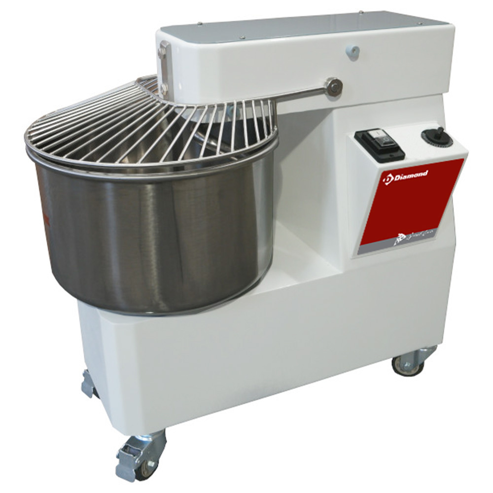 Spiraalkneder 22 liters, 2 snelheden, timer, op wielen Spiraalkneder 22 liters, 2 snelheden, timer, op wielen