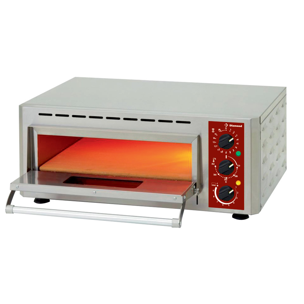 Elektrische oven pizza, kamer (3 kW), 430x430xh100 mm Elektrische oven pizza, kamer (3 kW), 430x430xh100 mm