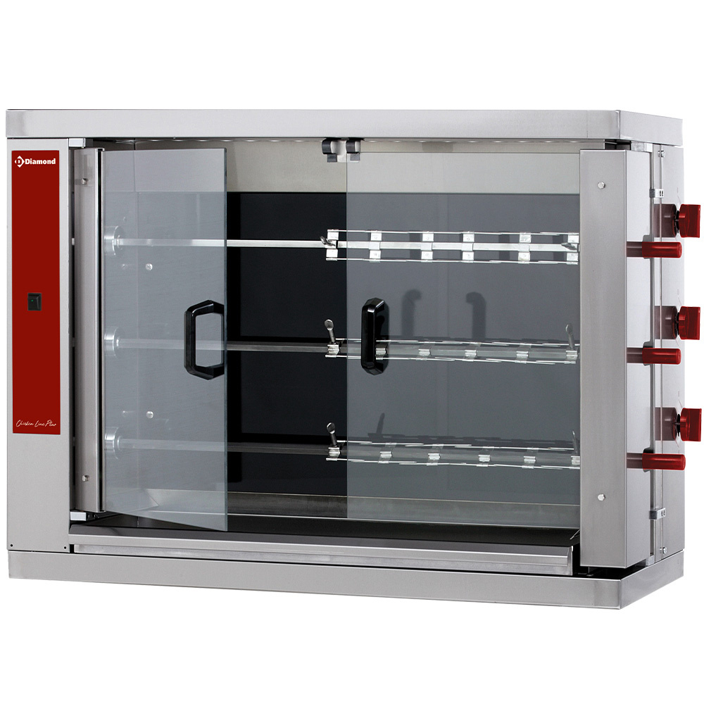 Vitroceramisch kippenspit, 3 spitten (18 kippen) Vitroceramisch kippenspit, 3 spitten (18 kippen)