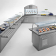 Bain-marie element op open kast 6x GN 1/1 Bain-marie element op open kast 6x GN 1/1